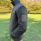 Чоловіча флісова куртка з кишенями та панелями велкро / Фліска у кольорі олива розмір L - зображення 2