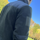 Чоловіча флісова куртка з кишенями та панелями велкро / Фліска у кольорі олива розмір L - зображення 5