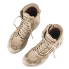 Мужские нубуковые Ботинки VANEDA на прочной подошве / Водонепроницаемые Берцы камуфляж койот размер 45 - изображение 5