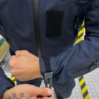 Чоловічий демісезонний Костюм Police Куртка + Штани / Польова форма Softshell синя розмір 2XL - зображення 6