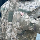 Мужская зимняя Куртка с Липучками под шевроны / Водонепроницаемый Бушлат "Дюспо" пиксель размер M - изображение 5