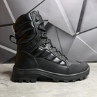 Мужские демисезонные Ботинки с Мембраной / Кожаные Берцы на протекторной черной подошве размер 41 - изображение 3