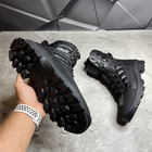 Мужские демисезонные Ботинки с Мембраной / Кожаные Берцы на протекторной черной подошве размер 41 - изображение 5