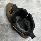 Мужские кожаные Ботинки на мехах койот / Зимняя обувь на резиновой подошве размер 44 - изображение 7