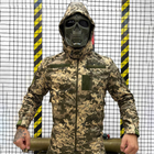 Зимняя мужская Куртка с Капюшоном Single Sword Softshell на двойном флисе пиксель размер XXL - изображение 1