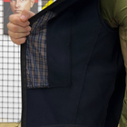 Зимова чоловіча Куртка з капюшоном Softshell на флісі синя розмір XL - зображення 6