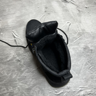 Мужские зимние Ботинки на меху / Низкие нубуковые Берцы на протекторной черной подошве размер 41 - изображение 7