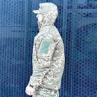 Мужская Зимняя Куртка Soft shell на Флисе пиксель / Утепленная верхняя одежда размер M - изображение 4