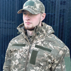 Мужская Зимняя Куртка Soft shell на Флисе пиксель / Утепленная верхняя одежда размер M - изображение 8