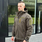 Мужская демисезонная Куртка B&L Softshell с Системой Вентиляции и функциональными Карманами олива размер 3XL - изображение 1