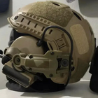 Активные водонепроницаемые Наушники EARMOR M32 с Креплением на шлем "Чебурашка" и Гарнитурой койот - изображение 3