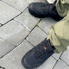 Мужские Кроссовки из прессованной кожи черные / Удобная Обувь Magnum с водонепроницаемой пропиткой размер 43 - изображение 3