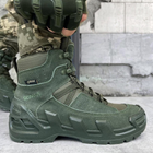 Мужские демисезонные Ботинки Vaneda с Мембраной Gore-Tex / Нубуковые Берцы на стойкой подошве олива размер 42 - изображение 1
