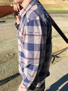 Тактическая рубашка в клетку LA Police Gear Backup Light Weight Flannel Large, Bunker Blue - изображение 5