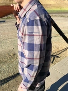 Тактическая рубашка в клетку LA Police Gear Backup Light Weight Flannel Medium, Bunker Blue - изображение 5