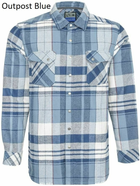 Тактична фланелева сорочка LA Police Gear Vanguard Mid Weight Flannel Medium, Outpost Blue - зображення 1