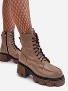 Жіночі зимові черевики високі Lemar Rehin 38 Коричневі (5905677952490) - зображення 6