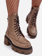 Жіночі зимові черевики високі Lemar Rehin 38 Коричневі (5905677952490) - зображення 7