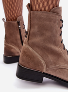 Жіночі зимові черевики високі Lemar Revin 39 Світло-коричневі (5905677952353) - зображення 7