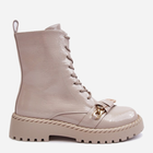 Жіночі зимові черевики високі S.Barski D&A MR870-67 37 Світло-сірі (5905677949506) - зображення 1