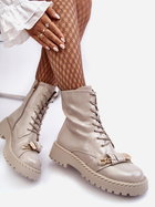 Жіночі зимові черевики високі S.Barski D&A MR870-67 36 Світло-сірі (5905677949513) - зображення 4