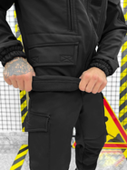 Тактичний теплий військовий комплект Leader ( Куртка + Штани ), Камуфляж: Чорний, Розмір: XXL - зображення 6