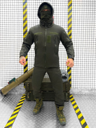 Тактичний теплий військовий комплект Badger ( Куртка + Фліска + Штани ), Камуфляж: Олива, Розмір: L - зображення 3