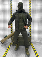 Тактичний теплий військовий комплект Badger ( Куртка + Фліска + Штани ), Камуфляж: Олива, Розмір: M - зображення 1