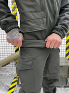 Тактичний теплий військовий комплект Leader ( Куртка + Штани ), Камуфляж: Олива, Розмір: L - зображення 7