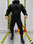 Тактичний теплий військовий комплект Leader ( Куртка + Штани ), Камуфляж: Чорний, Розмір: L - зображення 1
