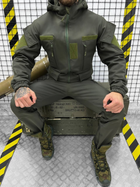 Тактичний теплий військовий комплект Leader ( Куртка + Штани ), Камуфляж: Олива, Розмір: XL - зображення 3