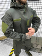 Тактичний теплий військовий комплект Leader ( Куртка + Штани ), Камуфляж: Олива, Розмір: XL - зображення 4