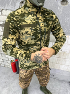 Тактичний теплий військовий комплект Shark ( Куртка + Фліска + Штани ), Камуфляж: Піксель, Розмір: XXL - зображення 4