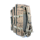 Рюкзак тактичний, 28 л, два відділення, додаткові кишені, розмір: 50*28*20 см, світлий камуфляж - изображение 6