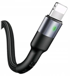 Плетений кабель Usams USB - Apple Lightning швидка зарядка 2 м Black (6958444965239) - зображення 1