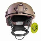 Шлем каска тактическая Global Ballistics с системой Wendy FAST Future Assault Helmet NIJ IIIA Олива M-L в цвете темный койот - изображение 3