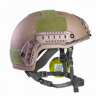 Шолом каска тактична Global Ballistics з системою Wendy FAST Future Assault Helmet NIJ IIIA Олива M-L в кольорі темний койот - зображення 4