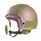 Шолом каска тактична Global Ballistics з системою Wendy FAST Future Assault Helmet NIJ IIIA Олива M-L в кольорі темний койот - зображення 5