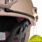 Шолом каска тактична Global Ballistics з системою Wendy FAST Future Assault Helmet NIJ IIIA Олива M-L в кольорі темний койот - зображення 9
