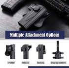 Кобура пластикова Amomax для пістолета Glock 19 чорна - изображение 4