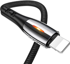 Кабель плетений Usams US-SJ344 USB - Lighting 1.2 м Чорний (6958444967585) - зображення 1