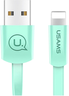 Kabel płaski Usams U2 US-SJ199 USB - Lighting 1.2 m zieliony (6958444955162) - obraz 1