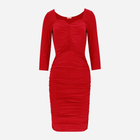 Sukienka ołówkowa damska Makover K006 S Czerwona (5903068458064) - obraz 3