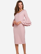 Sukienka ołówkowa damska Makover K002 L Różowa (5903068457340) - obraz 1