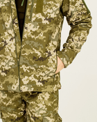 Костюм камуфляжный утепленный на флисе, куртка с капюшоном, ткань софтшелл пиксель, 52 - изображение 6