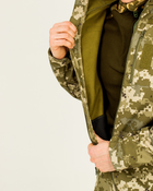 Костюм камуфляжный утепленный на флисе, куртка с капюшоном, ткань софтшелл пиксель, 52 - изображение 7