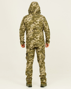 Костюм камуфляжный утепленный на флисе, куртка с капюшоном, ткань софтшелл пиксель, 50 - изображение 4