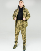 Костюм камуфляжный Горка пиксель утепленный на флисе, куртка с капюшоном, ткань грета, №1 Куртка на флисе , 48 - изображение 7