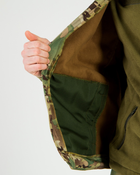 Костюм камуфляжный утепленный на флисе, куртка с капюшоном, ткань софтшелл Мультикам, 52 - изображение 6