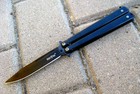 Нож Карманный Cкладной 1024 E в черном цвете Марка стали клинка 440C - изображение 3